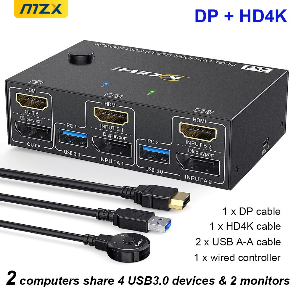 KVM ġ USB 3.0 DP HDMI ȣȯ, ǻ ,   ÷ Ʈ ó ñ, HDMI Ű 콺, 4K 60Hz